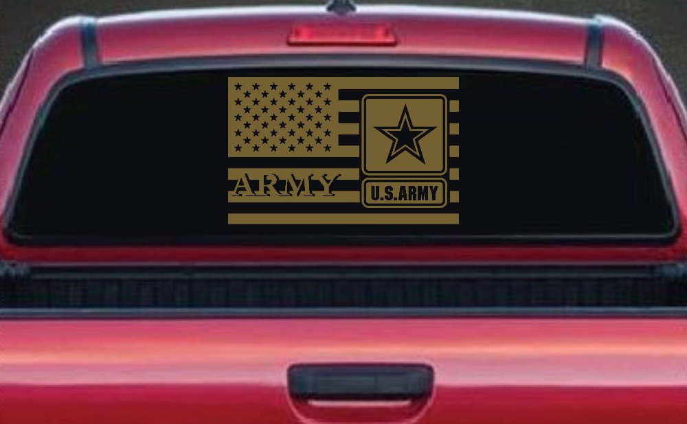 US American Flag Army Military Car or Truck Window Decal Sticker