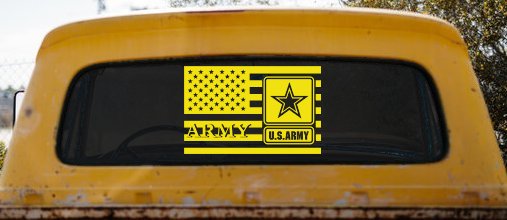 US American Flag Army Military Car or Truck Window Decal Sticker