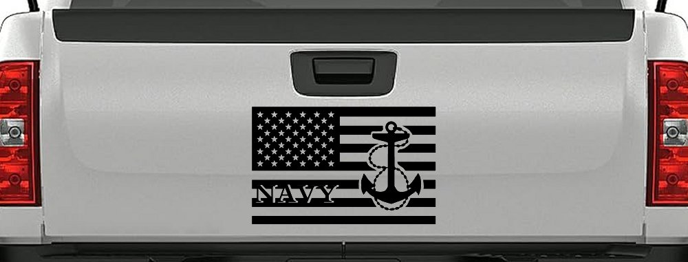 US American Flag US Navy Military Car or Truck Window Decal Sticker