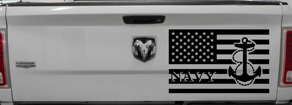 US American Flag US Navy Military Car or Truck Window Decal Sticker