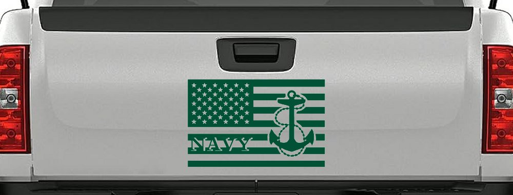 US American Flag US Navy Military Car or Truck Window Decal Sticker