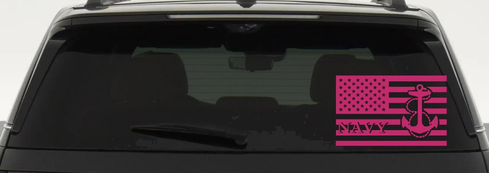 US American Flag US Navy Military Car or Truck Window Decal Sticker