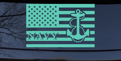 US American Flag US Navy Military Car or Truck Window Decal Sticker