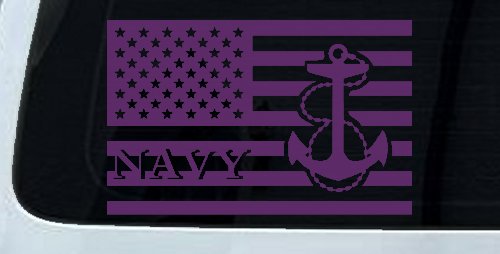 US American Flag US Navy Military Car or Truck Window Decal Sticker