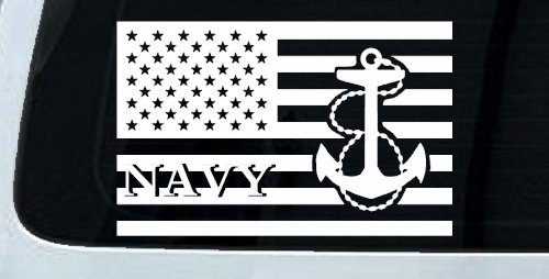 US American Flag US Navy Military Car or Truck Window Decal Sticker