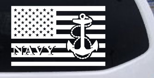 US American Flag US Navy Military Car or Truck Window Decal Sticker