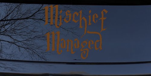 Potter Mischief Managed Sci Fi Car or Truck Window Decal Sticker (Copper)