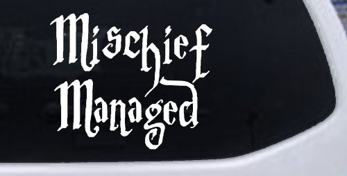 Potter Mischief Managed Sci Fi Car or Truck Window Decal Sticker