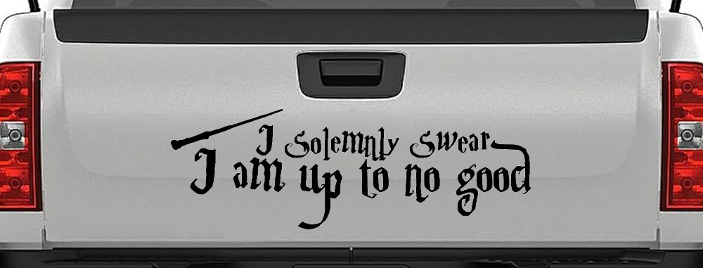 Potter I Solemnly Swear I am up to no Good Sci Fi Car or Truck Window Decal Sticker (Black)