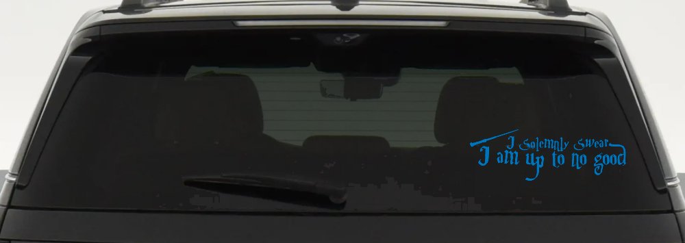 Potter I Solemnly Swear I am up to no Good Sci Fi Car or Truck Window Vinyl Decal Sticker (Sky Blue)