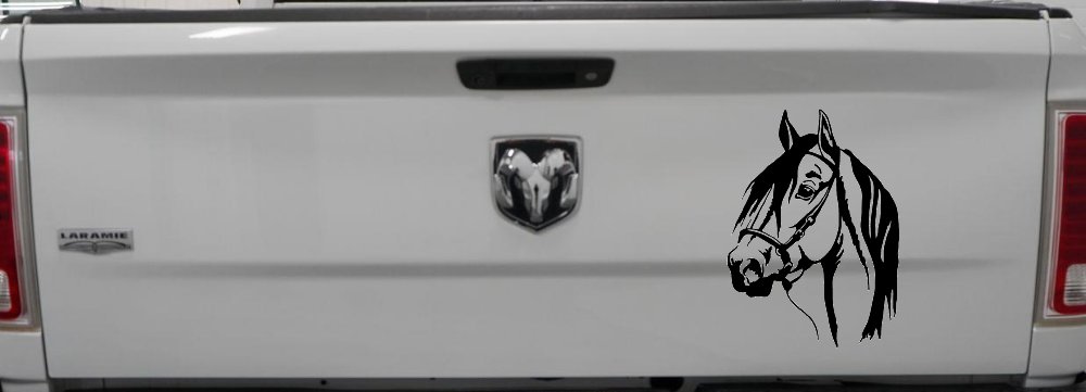 Dark Mane Horse Head Car or Truck Window Decal Sticker