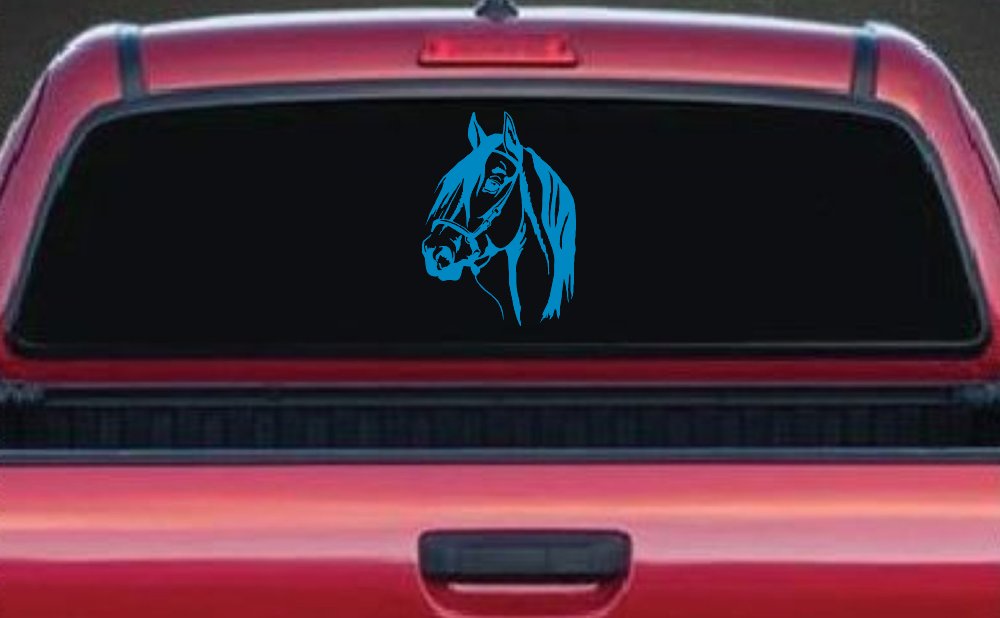 Dark Mane Horse Head Car or Truck Window Decal Sticker