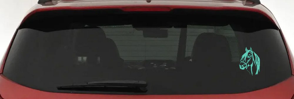 Dark Mane Horse Head Car or Truck Window Decal Sticker