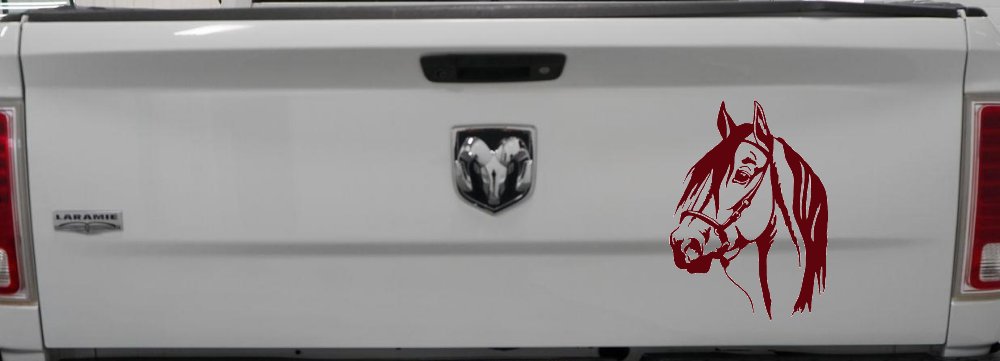 Dark Mane Horse Head Car or Truck Window Decal Sticker