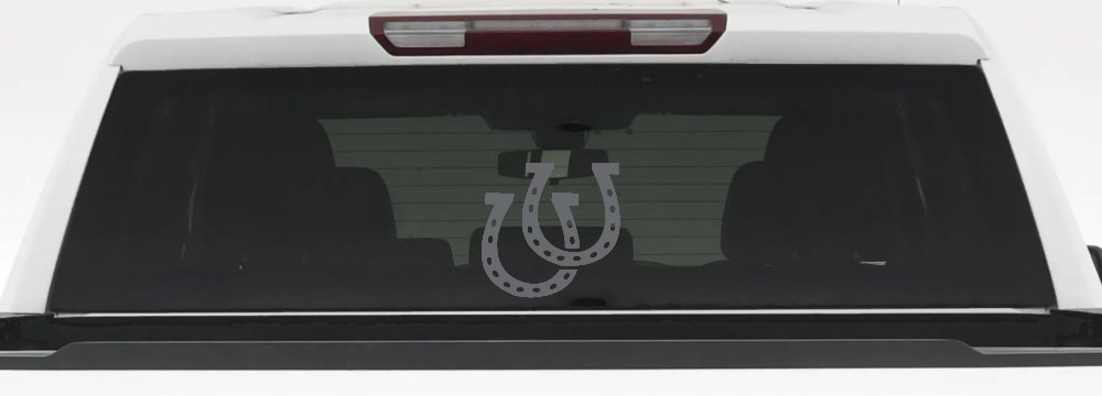 Horseshoes Animals Car or Truck Window Vinyl Decal Sticker (Silver)