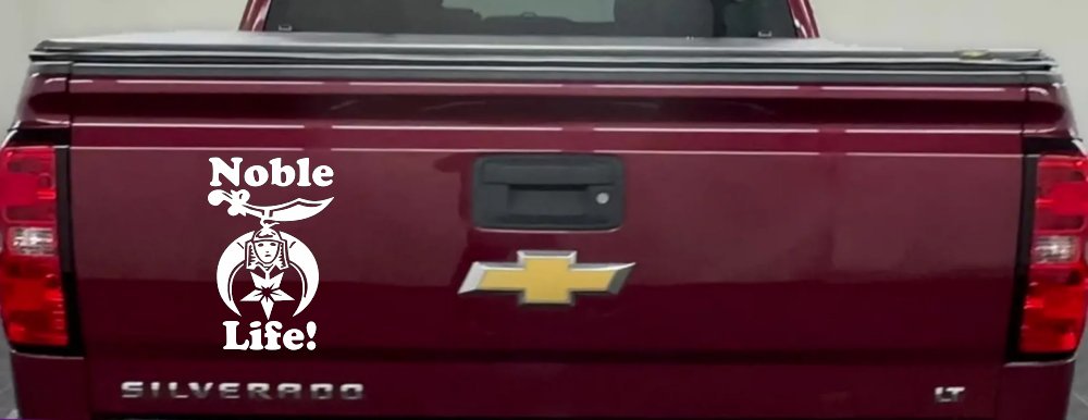 Noble Life Shriner Other Car or Truck Window Decal Sticker (White)