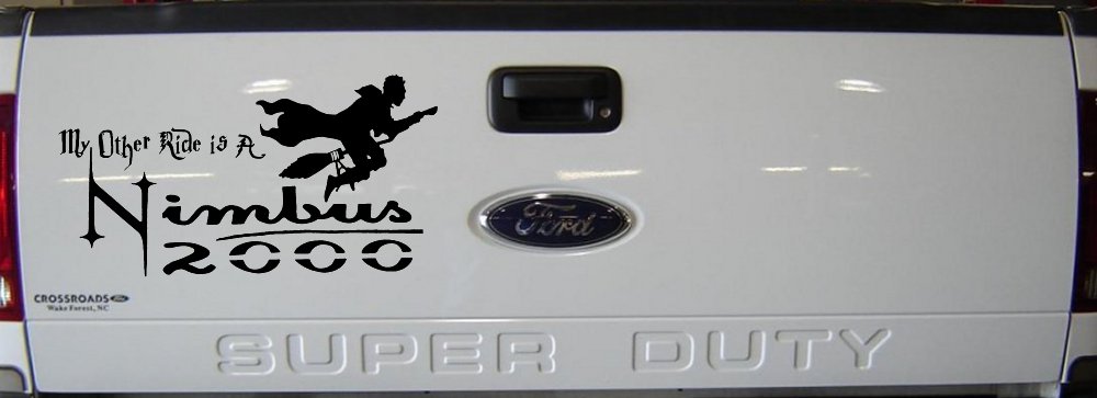 My Other Ride Is a Nimbus 2000 Potter Broom Sci Fi Car or Truck Window Decal Sticker