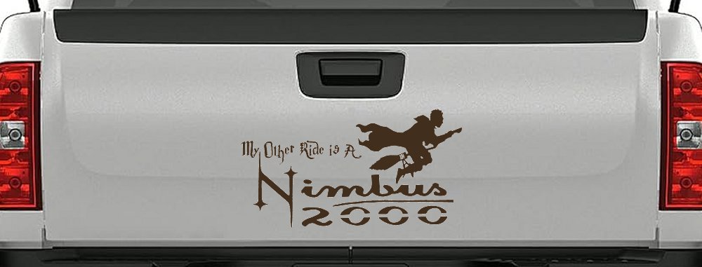 My Other Ride Is a Nimbus 2000 Potter Broom Sci Fi Car or Truck Window Decal Sticker