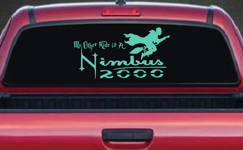 My Other Ride Is a Nimbus 2000 Potter Broom Sci Fi Car or Truck Window Decal Sticker