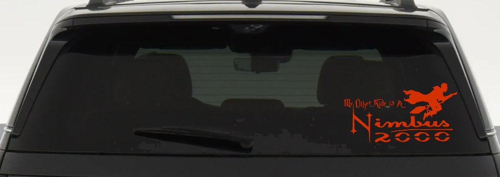My Other Ride Is a Nimbus 2000 Potter Broom Sci Fi Car or Truck Window Decal Sticker