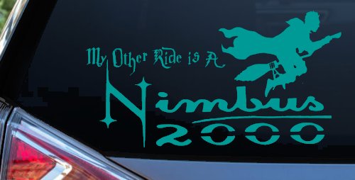 My Other Ride Is a Nimbus 2000 Potter Broom Sci Fi Car or Truck Window Decal Sticker