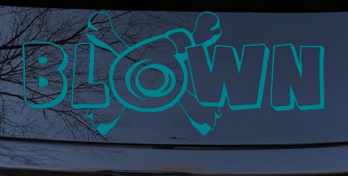 Blown Turbo Blower With Crossbones Moto Sports Car or Truck Window Decal Sticker