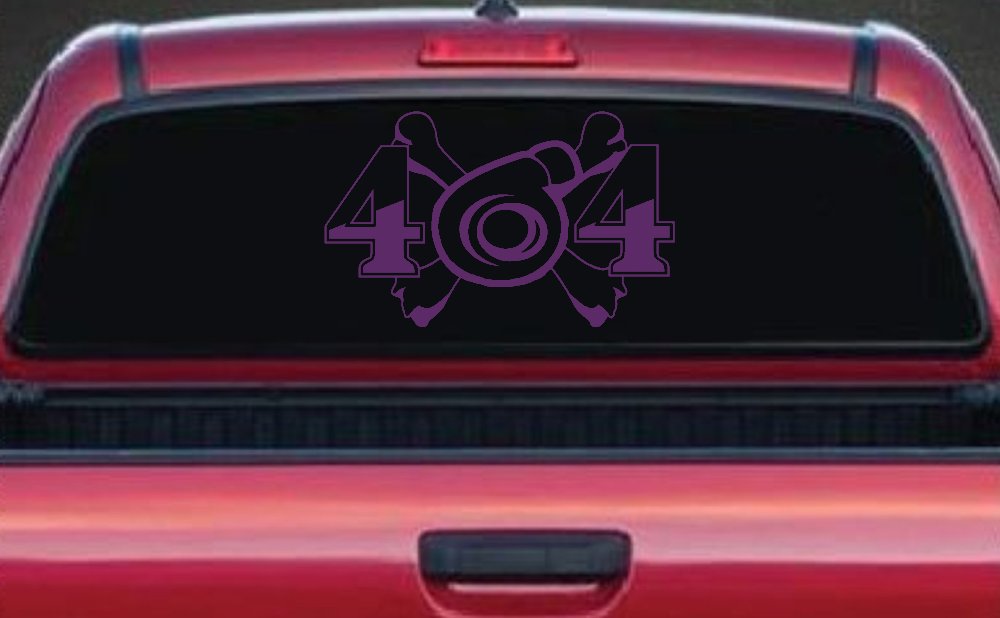 Turbo Blower 4X4 Crossbones Off Road Car or Truck Window Decal Sticker (Violet)