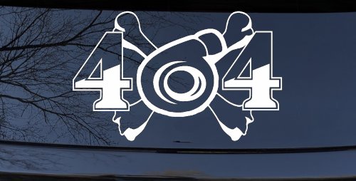 Turbo Blower 4X4 Crossbones Off Road Car or Truck Window Decal Sticker (White)