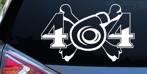 Turbo Blower 4X4 Crossbones Off Road Car or Truck Window Vinyl Decal Sticker (White)