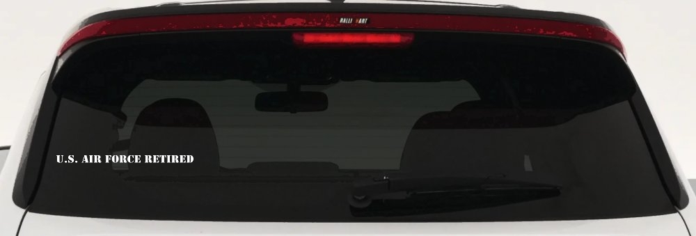US Air Force Retired text Military Car or Truck Window Decal Sticker
