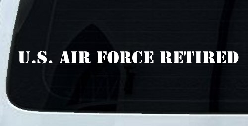 US Air Force Retired text Military Car or Truck Window Decal Sticker