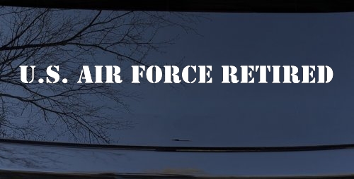 US Air Force Retired text Military Car or Truck Window Decal Sticker