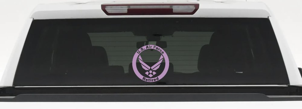 US Air Force Retired Circle Military Car or Truck Window Decal Sticker