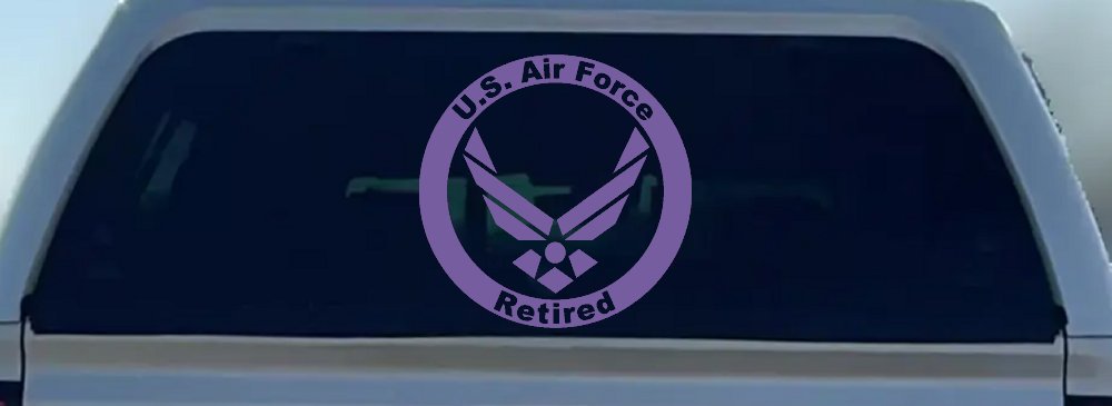 US Air Force Retired Circle Military Car or Truck Window Decal Sticker