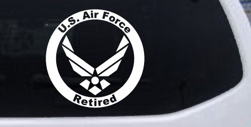 US Air Force Retired Circle Military Car or Truck Window Decal Sticker