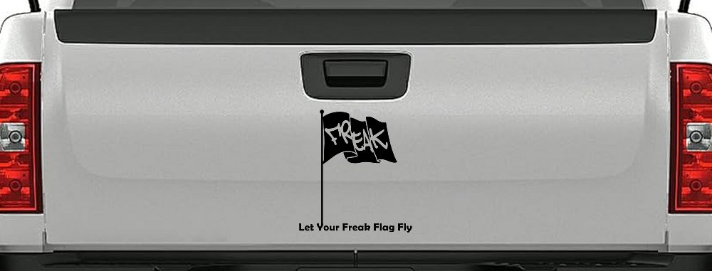 Let Your Freak Flag Fly Funny Car or Truck Window Decal Sticker