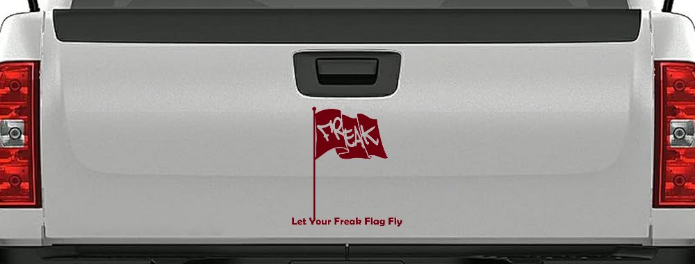 Let Your Freak Flag Fly Funny Car or Truck Window Decal Sticker