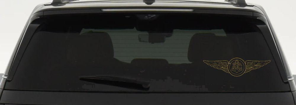 USN Navy Aircrew Wings Military Car or Truck Window Decal Sticker (Gold)
