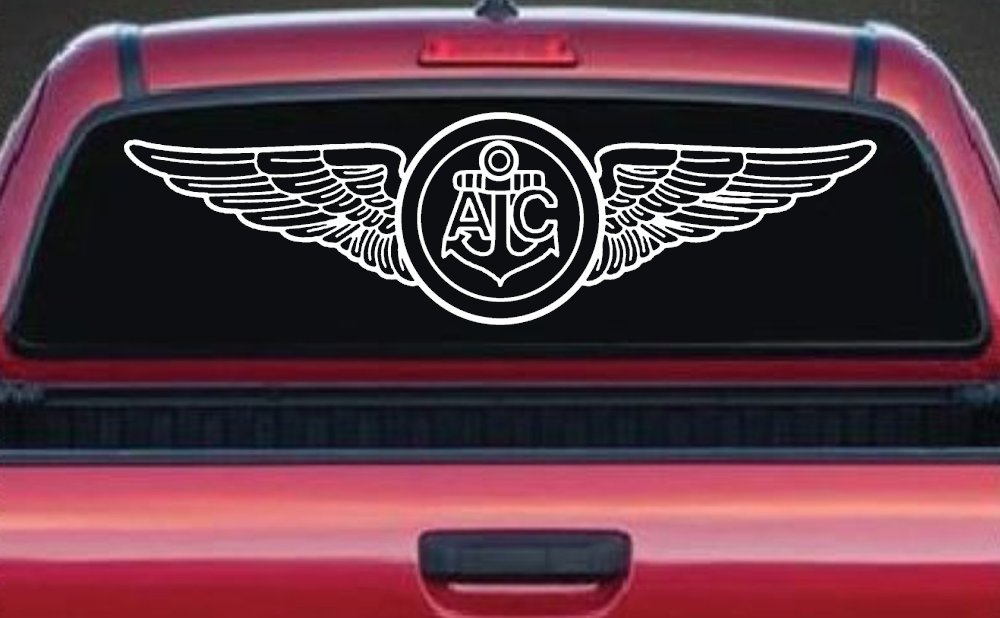 USN Navy Aircrew Wings Military Car or Truck Window Decal Sticker (White)