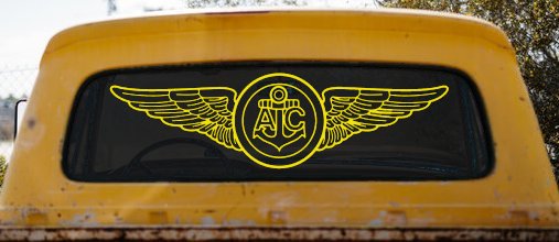 USN Navy Aircrew Wings Military Car or Truck Window Decal Sticker (Yellow)