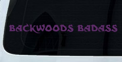 Backwoods Badass Country Car or Truck Window Decal Sticker (Violet)