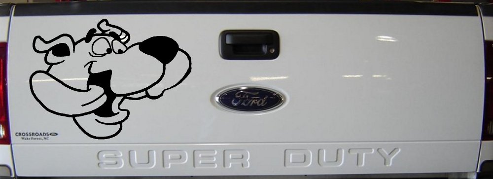 Scooby Doo Tongue Wagging Cartoons Car or Truck Window Vinyl Decal Sticker (Black)