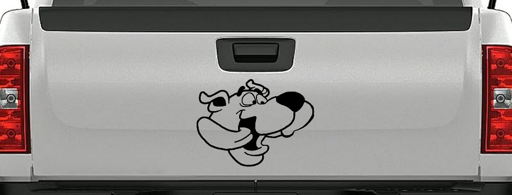 Scooby Doo Tongue Wagging Cartoons Car or Truck Window Decal Sticker (Black)