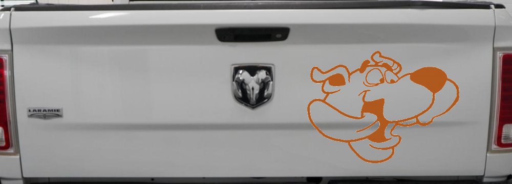 Scooby Doo Tongue Wagging Cartoons Car or Truck Window Decal Sticker (Nut Brown)