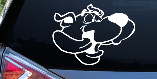 Scooby Doo Tongue Wagging Cartoons Car or Truck Window Vinyl Decal Sticker (White)