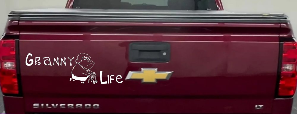 Granny Life Funny Car or Truck Window Decal Sticker