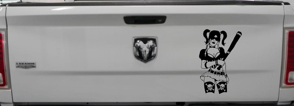 Harley Skull Stockings Car or Truck Window Decal Sticker