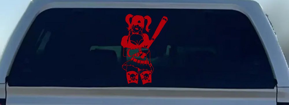 Harley Skull Stockings Car or Truck Window Decal Sticker