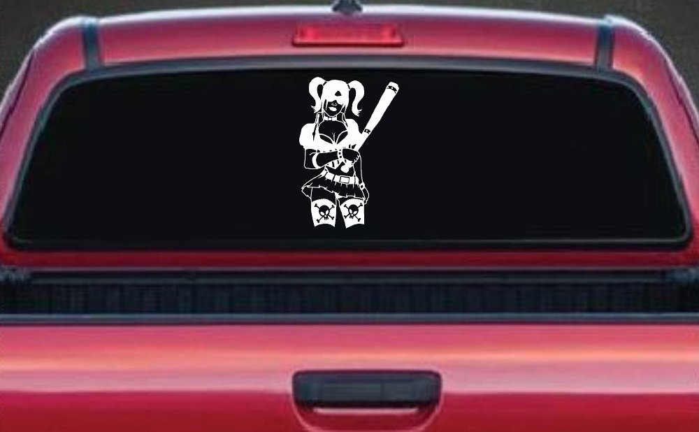 Harley Skull Stockings Car or Truck Window Decal Sticker
