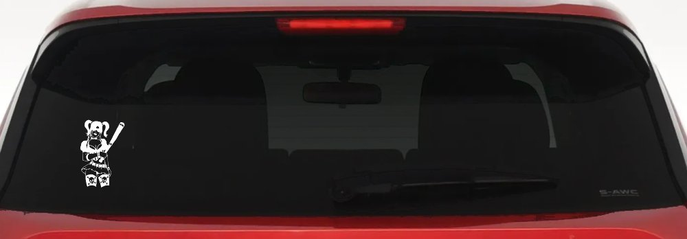 Harley Skull Stockings Car or Truck Window Decal Sticker (White)